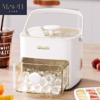 【MOONSTROLL 月行寢居】製冰盒模具(按壓製冰盒 冰塊盒 製冰器 凍冰塊模具 製冰盒)