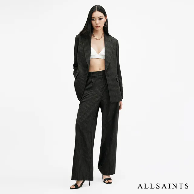 【ALLSAINTS】AVERIE 俐落條紋西裝寬褲 W008QB(舒適版型)