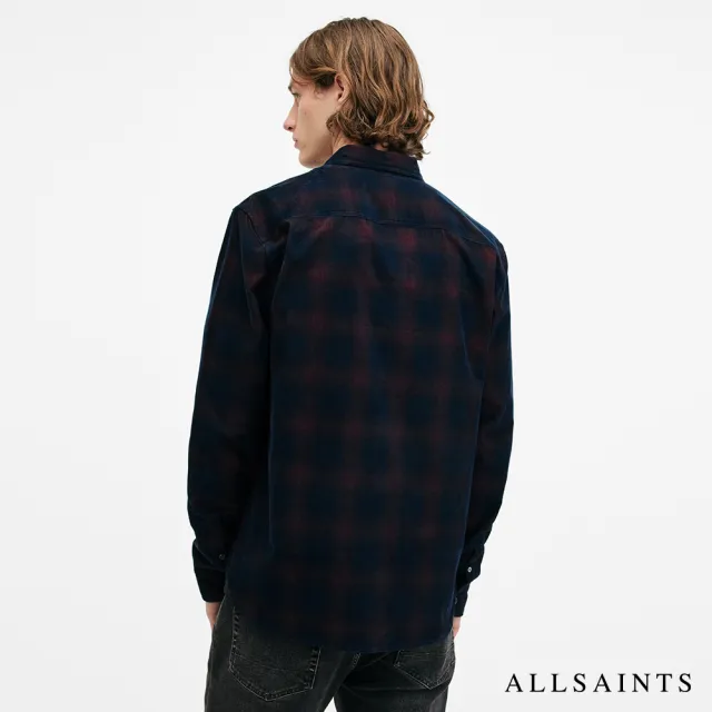 【ALLSAINTS】DAYBREAKER 燈芯絨公羊頭骨格紋襯衫 M033SB(舒適版型)