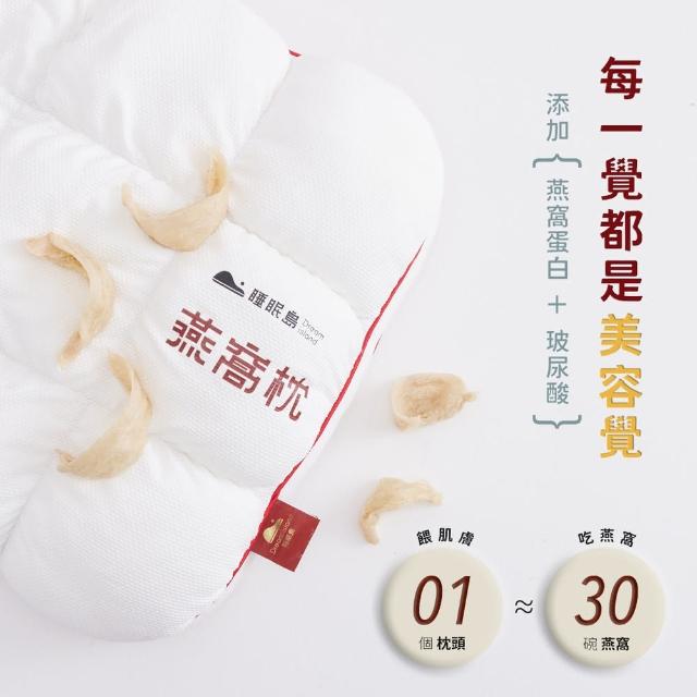 【睡眠島DreamIsland】燕窩枕-贈送玻尿酸枕套*1(枕頭/玻尿酸面料/加大枕面/雙層支撐)