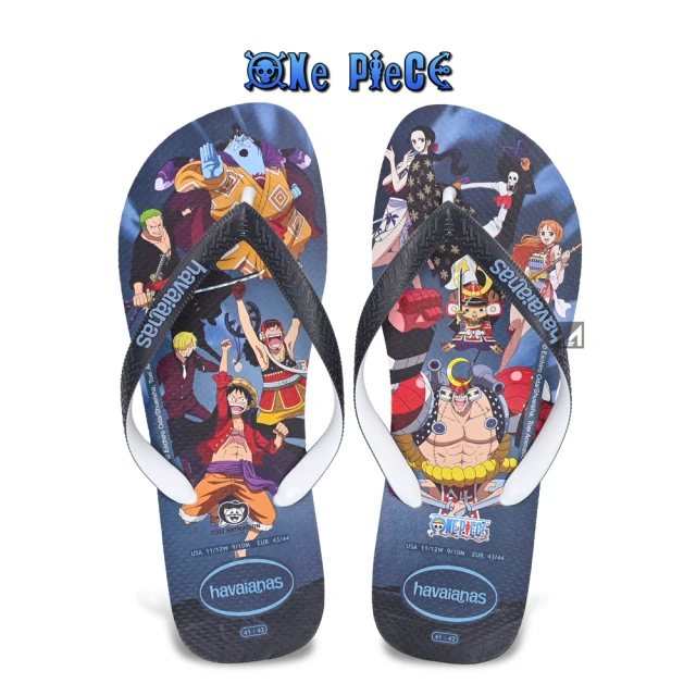 havaianas 哈瓦仕 Top One Piece 草帽海賊團 夾腳拖 航海王 魯夫 男拖鞋(海灘拖 人字拖 海賊王)