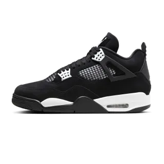 【NIKE 耐吉】休閒鞋 AIR JORDAN 4 RETRO WHITE THUNDER 白雷神 黑白 男款 FQ8138-001