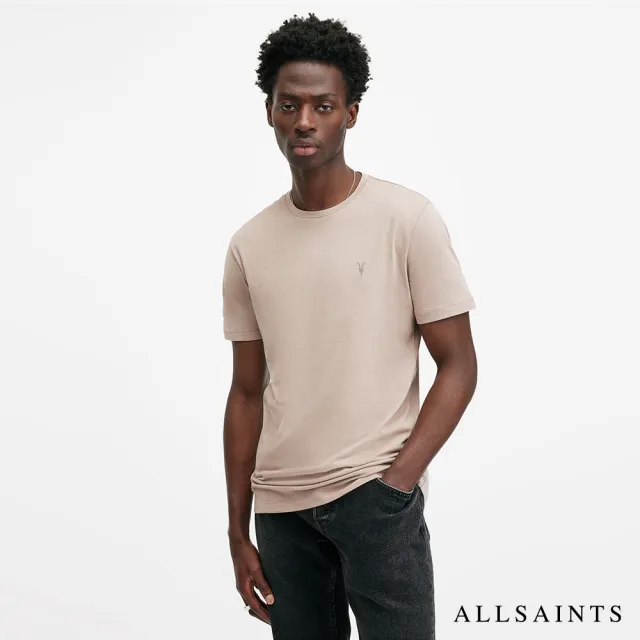 【ALLSAINTS】BRACE 純棉柔軟厚實公羊頭骨短袖T恤-藍 M030JB(修身版型)