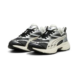 【PUMA】休閒鞋 Morphic Retro 男鞋 米白 黑 緩衝 拼接 復古跑鞋(395920-01)