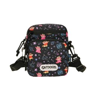 【OUTDOOR】Crayon Shinchan蠟筆小新鱷魚阿山直式側揹包-黑色(ODCS24H03BK)