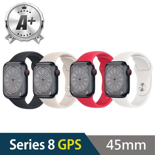 【Apple】A+級福利品 Apple Watch Series 8 45公釐 GPS版 WIFI(鋁金屬錶殼+運動型錶帶)