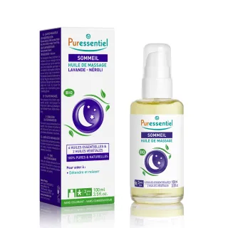 【Puressentiel 璞萃】有機認證 6精油 舒壓按摩油 100ml(Ecocert有機認證)