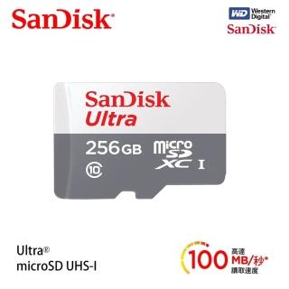 【SanDisk 晟碟】全新版 256GB Ultra MicroSD C10 UHS-I 記憶卡(最高讀取 100MB/s 原廠7年保固)