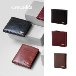 【Crocodile】男生皮夾 短夾/直式短夾 Boston系列-0103-117-鱷魚皮件(多款多色任選 網路獨賣款)