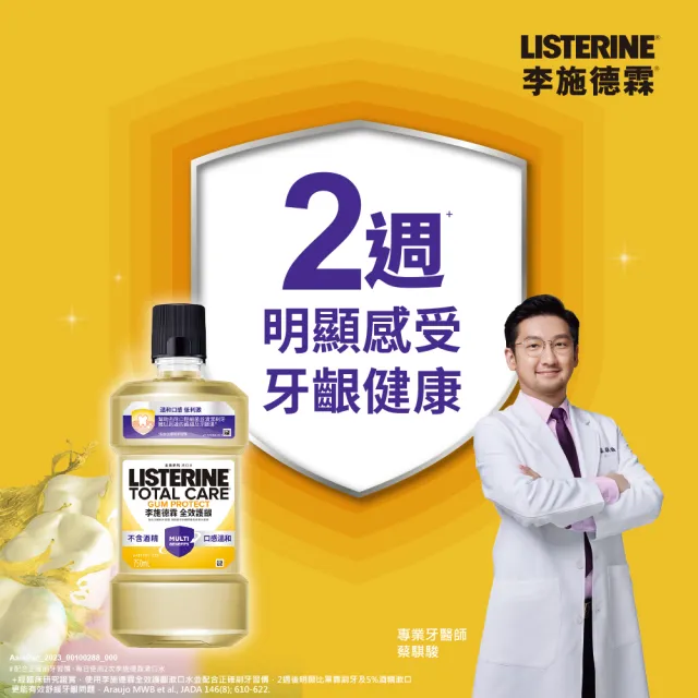 【Listerine 李施德霖】新上市★全效護理漱口500mlx4(防蛀/抗敏感/溫和/牙齦/亮白)