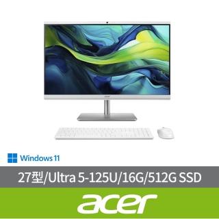 【Acer 宏碁】27型Ultra 5液晶電腦(Aspire C27-195ES/Ultra 5-125U/16G/512G SSD/W11)