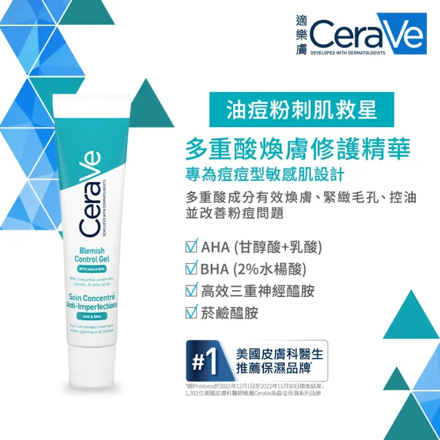 【CeraVe適樂膚】超值戰痘全配組★淨膚白泥抗粉痘潔面露+多重酸煥膚修護精華+水楊酸煥膚淨嫩潔膚露_A