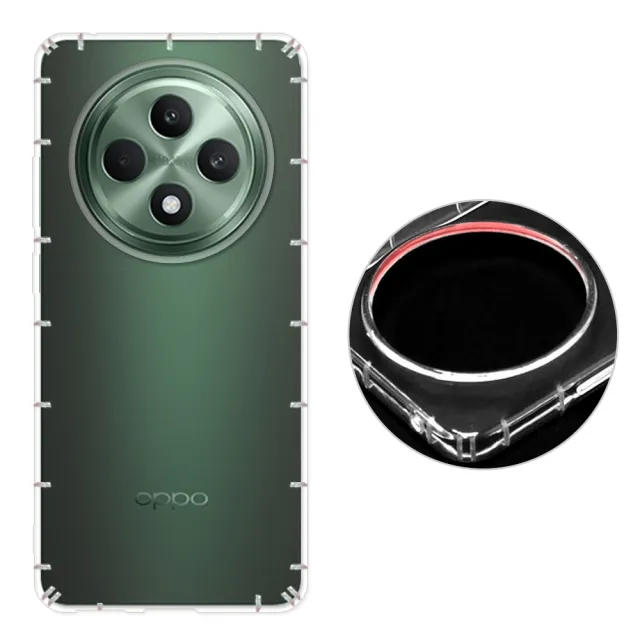 【RedMoon】OPPO Reno12 / Reno12 Pro / Reno12 F 5G 防摔透明TPU手機軟殼 鏡頭孔增高版