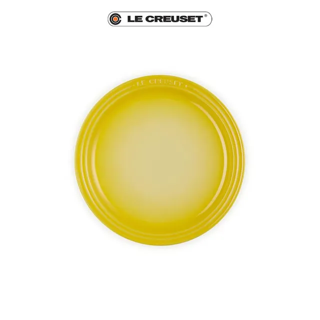 【Le Creuset】瓷器圓盤19cm(閃亮黃)