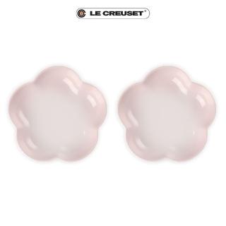 【Le Creuset】瓷器花型盤 20 cm-中(牛奶粉)