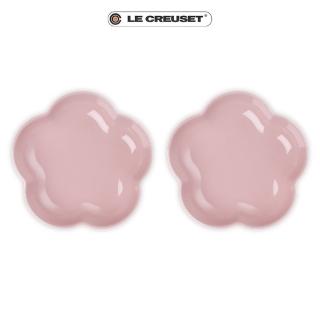 【Le Creuset】瓷器花型盤 20 cm-中(亮粉)