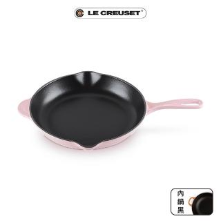 【Le Creuset】琺瑯鑄鐵鍋單柄圓煎盤26cm(雪紡粉)