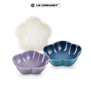 【Le Creuset】瓷器花型盤-小-12cm(藍鈴紫/蛋白霜/水手藍 3色選1)