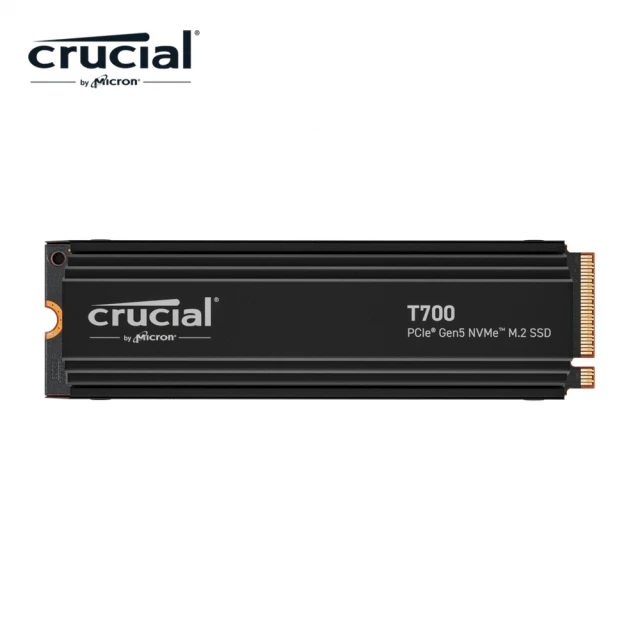 Crucial 美光 T700 2TB M.2 2280 PCIe 5.0 ssd固態硬碟_讀 12400M/寫 11800M *含散熱(CT2000T700SSD5)