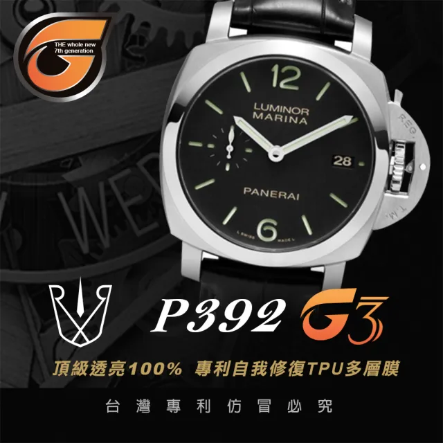 【RX8-G3】PANERAI沛納海 膠帶款 系列頂級腕錶、手錶貼膜(不含手錶)