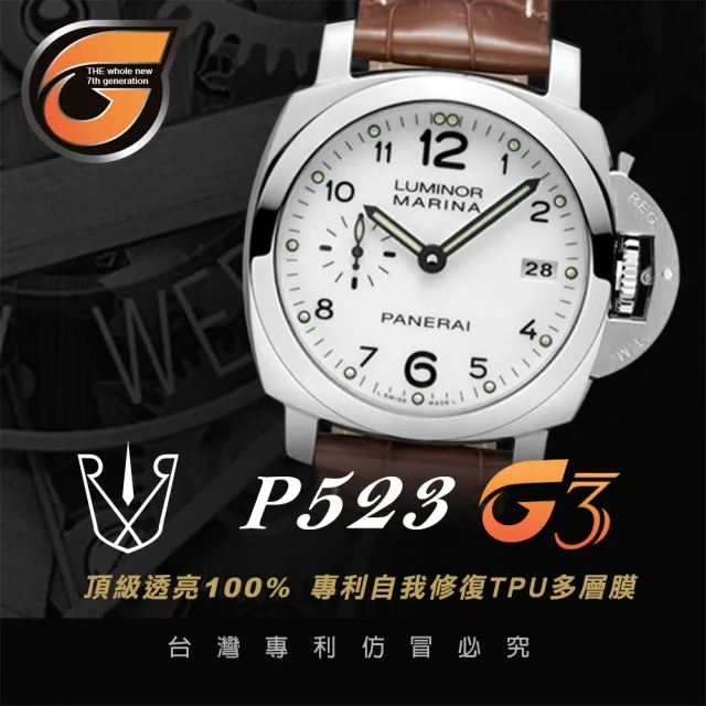 【RX8-G3】PANERAI沛納海 膠帶款 系列頂級腕錶、手錶貼膜(不含手錶)