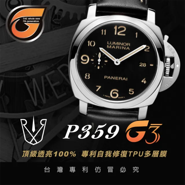 【RX8-G3】PANERAI沛納海 膠帶款 系列頂級腕錶、手錶貼膜(不含手錶)