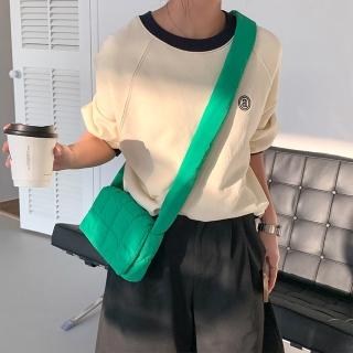 【LEESA】鋪棉包包\小方包\ins包包\包包\側背包\尼龍斜背包\韓國包包\攜便包\側背小包\女