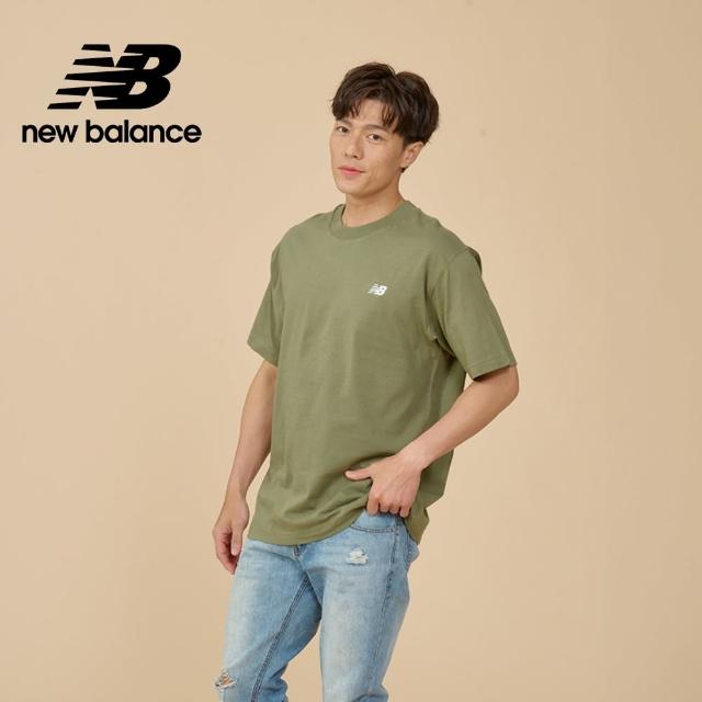 【NEW BALANCE】NB 圓領短袖上衣_MT41509DEK_男性_軍綠色(美版 版型偏大)