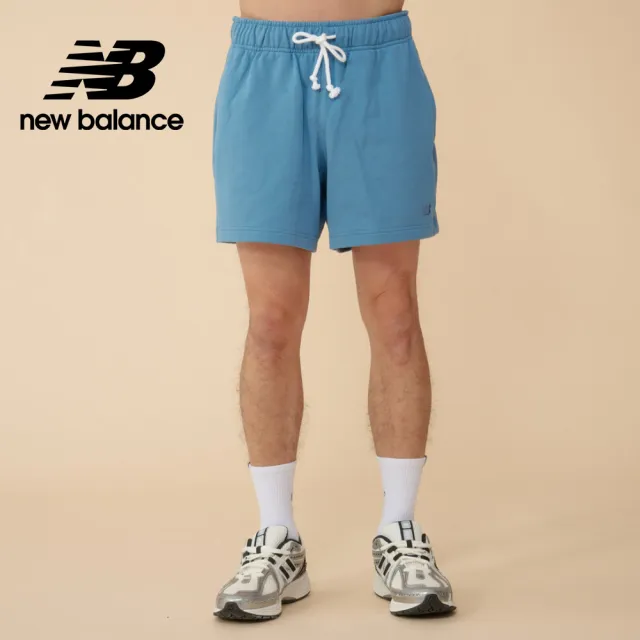 【NEW BALANCE】NB 棉質短褲_男性_藍/淺灰色_MS41511AHH_MS41511HEB(美版 版型偏大)