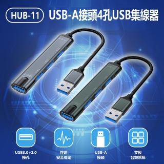 【IS】HUB-11 USB-A接頭4孔USB集線器/充電器(USB-A轉USB3.0/HUB分線器/四合一擴充套件/5Gbps傳輸/MAC/微軟通用)