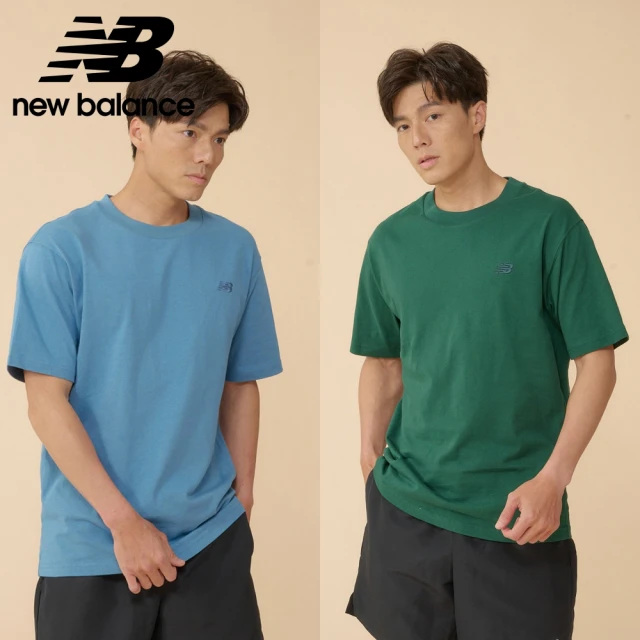 【NEW BALANCE】NB 小LOGO厚磅短袖上衣_男性_MT41533HEB_MT41533NWG_MT41533PAM(美版 版型偏大)