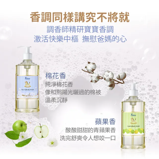 【Fees 法緻】嬰兒柔護洗髮沐浴精-棉花300ml