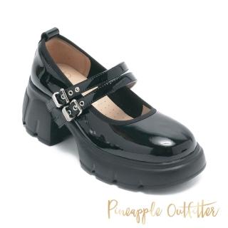 【Pineapple Outfitter】PENN 個性亮皮雙帶瑪莉珍(黑色)