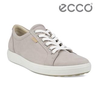 【ecco】SOFT 7 W 柔酷經典輕巧休閒鞋 女鞋(灰粉色 43000302386)