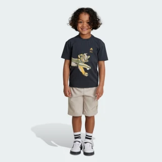 【adidas 愛迪達】DISNEY 獅子王 運動套裝 短袖/短褲 童裝 IV9639