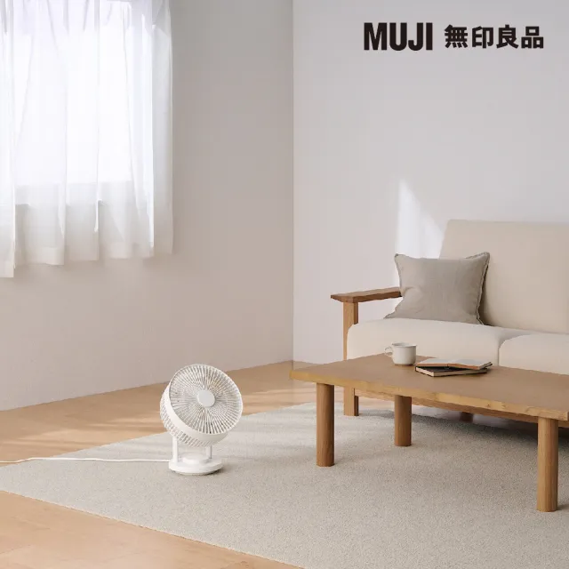 【MUJI 無印良品】空氣循環風扇/擺頭型/大 型號：MJ-CIS18TW。約寬28.2x深21.8x高34.1cm