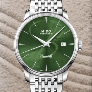 【MIDO 美度】Baroncelli Heritage永恆超薄復刻腕錶 森林綠39㎜ M6(M027.407.11.091.00)