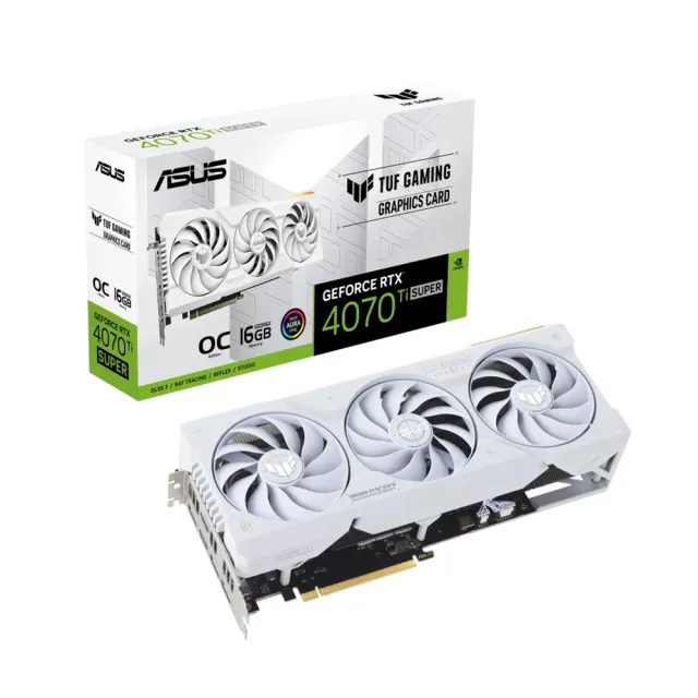 【ASUS 華碩】TUF-RTX4070TIS-O16G-WHITE-GAMING 顯示卡+全漢 VITA GM 850W 白色版 雙8/金牌(V+P組合包)