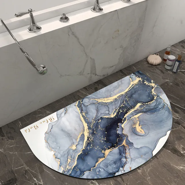2入硅藻土軟式吸水防滑踏墊(2入軟式硅藻土踏墊/吸水踏墊/軟式防滑/浴室踏墊)