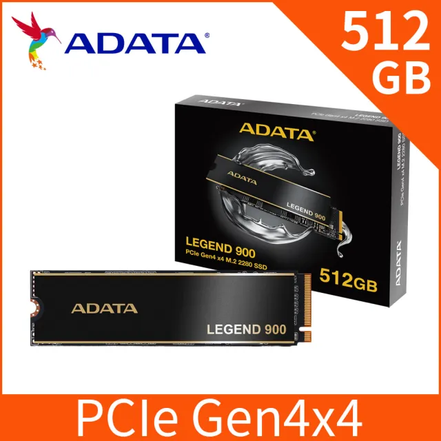 ADATA 威剛】LEGEND 900 512GB PCIe4.0 M.2 2280 SSD固態硬碟- momo