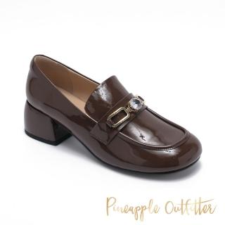 【Pineapple Outfitter】MACBETH 金屬皮帶鑽釦樂福鞋(咖啡色)