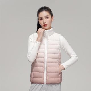 【巴黎精品】現貨+預購 真羽絨90%白鴨絨羽絨背心羽絨衣夾克(保暖輕薄立領漸層馬甲女外套4色p1bl9)