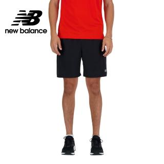 【NEW BALANCE】NB 7吋吸濕排汗慢跑短褲 MS41232BK 男性 黑色(美版 版型偏大)