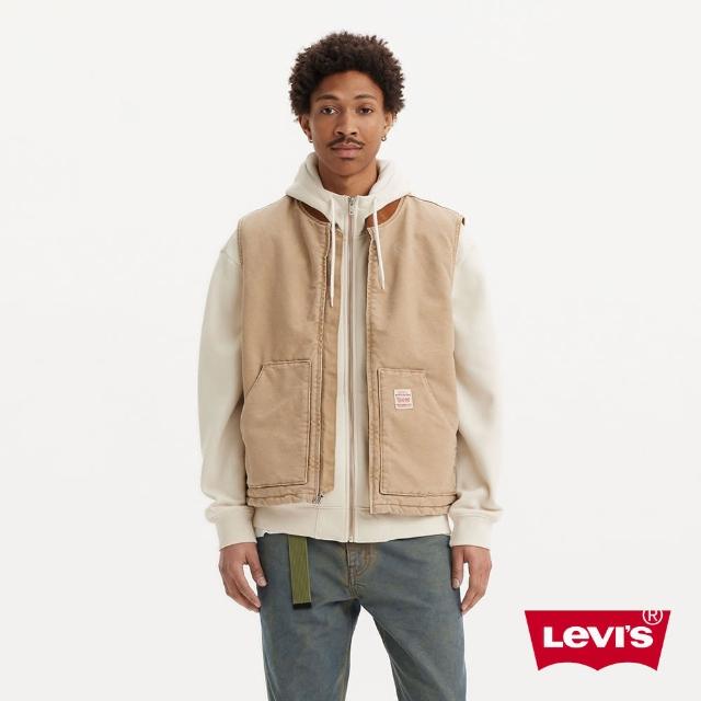 【LEVIS 官方旗艦】Workwear工裝系列 男款 鋪棉丹寧牛仔外套背心 人氣新品 A8580-0001