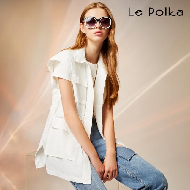 【Le Polka】個性剪裁背心外套-女