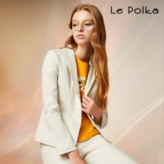 【Le Polka】翻領單排釦西裝外套-女