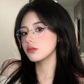 【MoonDy】純鈦眼鏡 無框眼鏡 無度數眼鏡 無邊框眼鏡 文青眼鏡 女生眼鏡 全鈦眼鏡架 情侶眼鏡 生日禮物
