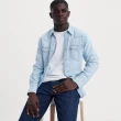 【LEVIS 官方旗艦】男款  BARSTOW WESTERN 50”s 短牛角復古牛仔襯衫 / 經典藍 上衣 熱賣單品 85744-0066