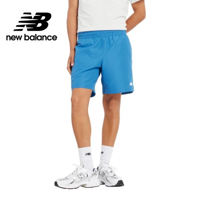 【NEW BALANCE】NB 褲口開衩平織短褲_MS41501BEU_男性_藍色(美版 版型偏大)