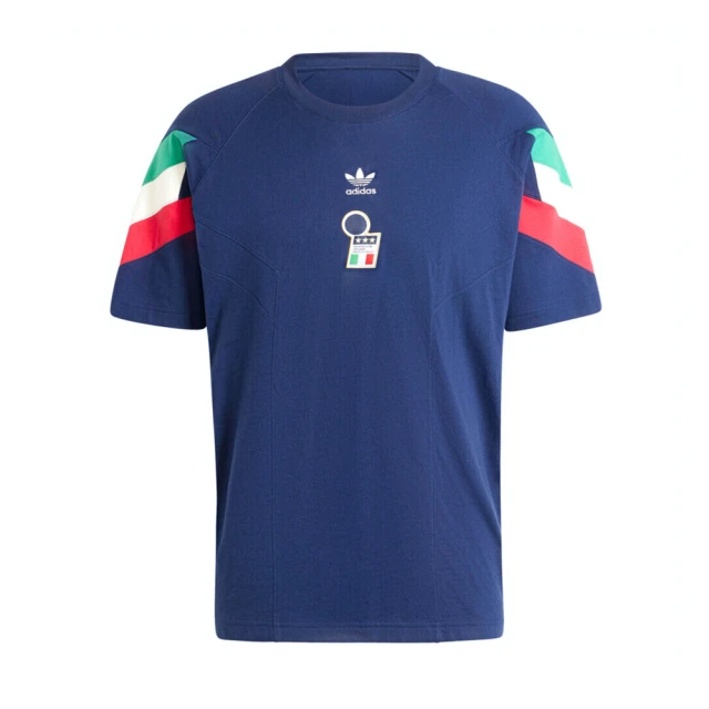 adidas 愛迪達 FIGC OG Tee 男 短袖 上衣 足球衣 義大利隊 刺繡 運動 休閒 藍(IY4631)